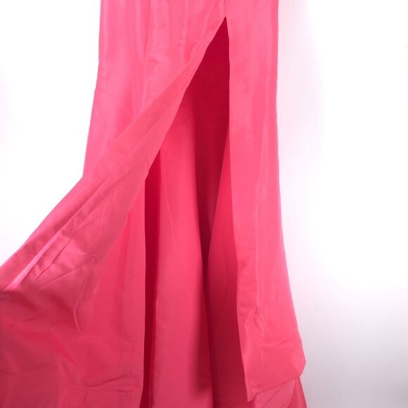NWT SHERRI HILL 52493 Coral Prom Dress Mermaid Fitted Trumpet Train Slit Size 6 - Picture 12 of 16